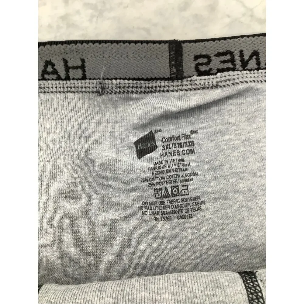 Hanes Men's 3XL Assorted 6-Pack Comfort Flex Boxer Briefs Underwear OS17-32